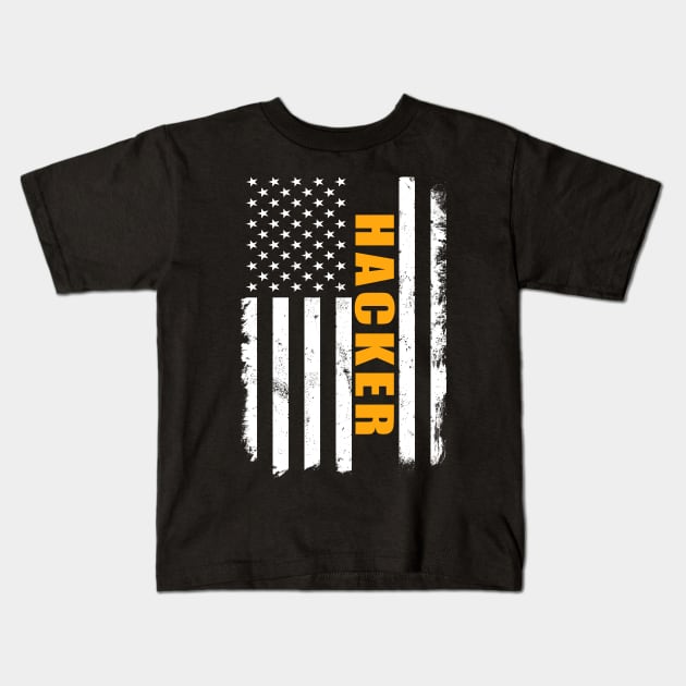 Hacker American Kids T-Shirt by Motiejus